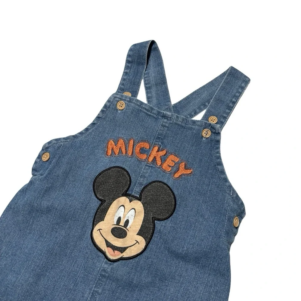 Disney Baby Mickey Mouse Denim Overalls Size 24M
